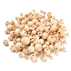 1000Pcs 7 Size Natural Unfinished Wood Beads&nbsp;WOOD-ZZ0001-01