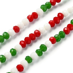 Christmas Theme Glass Beads Strands&nbsp;GLAA-YW0001-82B