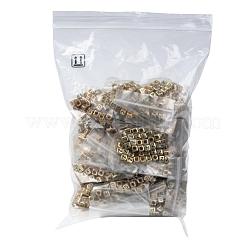 メッキアクリルビーズ  水平穴  文字付きのキューブ  黄金メッキ  6mm  穴：3mm  26文字  10g /文字  約50pcs /文字  約1300個/セット&nbsp;SACR-JQ0001-04G