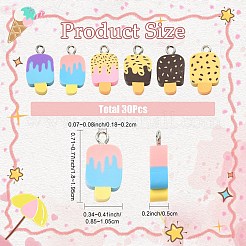 30Pcs 6 Colors Handmade Polymer Clay Pendants&nbsp;PY-YW9D8D-01
