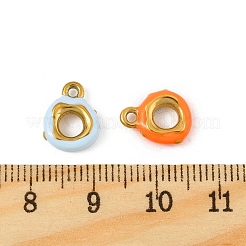 304 Stainless Steel Enamel Charms&nbsp;STAS-P396-18G-M