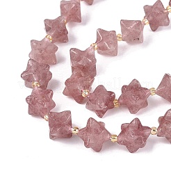 Natural Strawberry Quartz Beads Strands&nbsp;G-Q608-07A-03