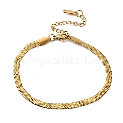 304 Stainless Steel Snake Chains Bracelets for Women&nbsp;BJEW-P395-02G-03