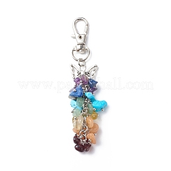 Gemstone Chips Cluster Pendant Decorations&nbsp;HJEW-JM00772
