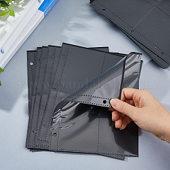 バインダー用長方形PPプラスチックカードポケット90個  ブラック  196x155x0.3mm&nbsp;AJEW-FH0008-93