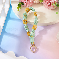 Cotton Braided Flower Pendant Decorations&nbsp;AJEW-TAC0030-032G-05