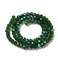 Electroplate Transparent Glass Beads Strands&nbsp;EGLA-A035-T4mm-L10