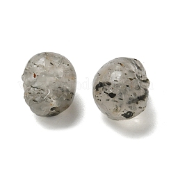 天然トルマリン入りクォーツビーズ  スカル  9~9.5x8~8.5x9~9.5mm  穴：1.4mm&nbsp;G-K387-02F