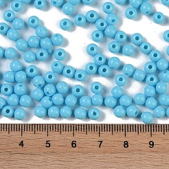 不透明なアクリルビーズ  ラウンド  ディープスカイブルー  5x4mm  穴：1.6mm  約12500個/500g&nbsp;SACR-A007-01C-07