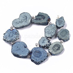 Electroplated Natural Quartz Beads Strands&nbsp;G-R461-04D