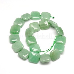 Natural Square Green Aventurine Beads Strands&nbsp;G-L253-04