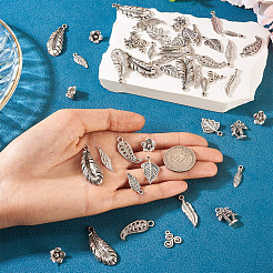 100Pcs 10 Styles Tibetan Style Alloy Pendants&nbsp;TIBE-TA0001-34