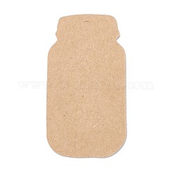 クラフト白紙ハングタグ  ボトル  バリーウッド  6.5x3.5x0.05cm  穴：4mm  50個/袋&nbsp;CDIS-F080-06