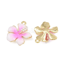 Alloy & Enamel & ABS Plastic Pearl Pendants&nbsp;PL-CBA415D-35G