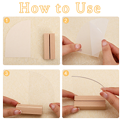 Transparent Acrylic Place Card & Wood Card Holder Set&nbsp;ODIS-WH0038-62