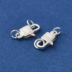925スターリングシルバーカニカン  丸カン付き  ロック  銀  11.5x6x2.5mm&nbsp;STER-D006-20S