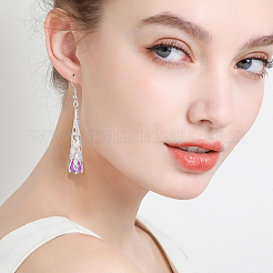 アイロンビーズキャップ200個  銀  42x8mm  穴：1mm&nbsp;IFIN-HY0001-06S
