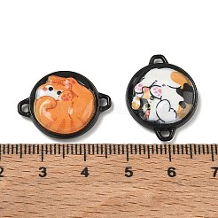 Printed Alloy Connector Charms&nbsp;AL-CBAEEC0-01