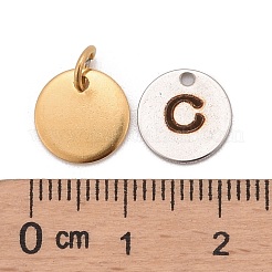 変色しない304ステンレススチールチャーム  フラットラウンド  ステンレス鋼色  10x1mm  穴：1mm&nbsp;STAS-MSMC001-20