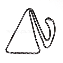 304 Stainless Steel Twisted Chain Curb Chain Necklaces&nbsp;NJEW-L416-04B