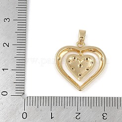 Brass Micro Pave Clear Cubic Zirconia Pendants&nbsp;ZIRC-M001-14G