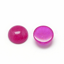 天然石瑪瑙カボション  染め  半円/ドーム  マゼンタ  12x5mm&nbsp;X-G-R416-12mm-13