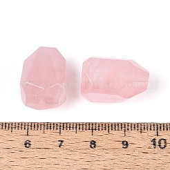 天然石ローズクォーツビーズ  ナゲット  多面カット  12.5~24.5x11.5~20.5x9.5~16mm  穴：1~1.4mm&nbsp;G-N360-11A-02