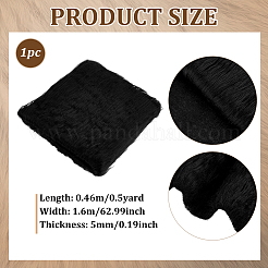 ポリエステルプラッシュ生地1枚  DIY工芸品  ブラック  1600x5mm&nbsp;AJEW-BC0010-04C