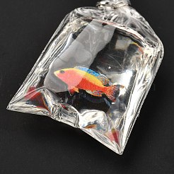 Resin Pendants with Iron Jump Ring&nbsp;RESI-A015-03E