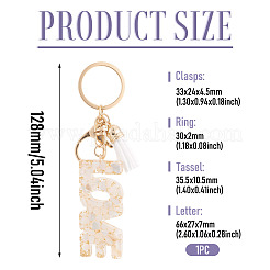 Alloy & Resin Tassel Keychainss&nbsp;AJEW-TADJ0001-20G-03