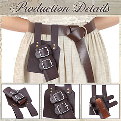 1Pc PU Leather & Alloy Medieval Sword Scabbard&nbsp;AJEW-GF0013-03B