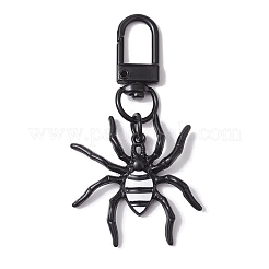 3個 3スタイル ハロウィン合金エナメル ゴースト/スパイダー/カボチャ パンダントデコレーション  バッグ飾り用の回転留め具チャーム  ミックスカラー  59~67mm  1個/スタイル&nbsp;HJEW-JM01943