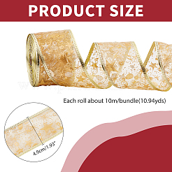 Bronzing Double Layer Polyester Ribbon&nbsp;DIY-WH0282-05