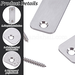 201 Stainless Steel Door Lock Hole Cover Plate&nbsp;DIY-WH0750-373B