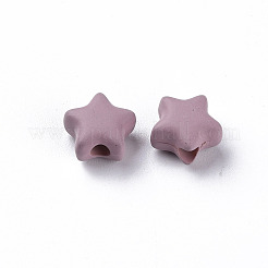 スプレープリントアクリルビーズ  スター  ミディアム蘭  8.5x9.5x5mm  穴：2mm  約2050個/500g&nbsp;MACR-S373-45-O03