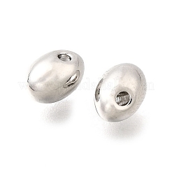 真鍮製チャーム  カドミウムフリー＆ニッケルフリー＆鉛フリー  オーバル  プラチナメッキ  7x5mm  穴：1.2mm&nbsp;KK-C096-04P