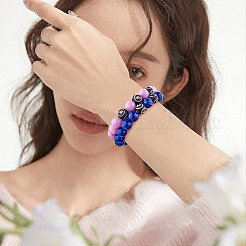 ミディアム オーキッド ナチュラル イエロー ジェイド ラウンド ビーズ ストレッチ ブレスレット  女性のための星座アクセサリージュエリー  蠍座  内径：2インチ（5.2cm）  ビーズ：10mm&nbsp;BJEW-SW00077-04