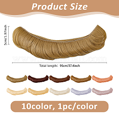 10Pcs 10 Colors High Temperature Fiber Short Bangs Hairstyle Doll Wig Hair&nbsp;DOLL-DC0001-04
