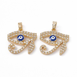 Brass Micro Pave Cubic Zirconia Pendants&nbsp;KK-E068-VC062