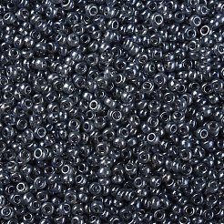 12/0 FGBグレードAラウンドガラスシードビーズ  透明色は光沢の  グレー  12/0  2x1.5mm  穴：0.3mm&nbsp;SEED-Q011-F526