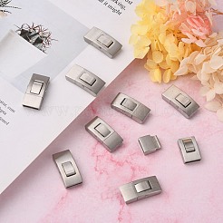変色しない304ステンレススチール製バヨネット留め具  長方形  ステンレス鋼色  25x13mm  穴：10x3mm&nbsp;STAS-I171-10P