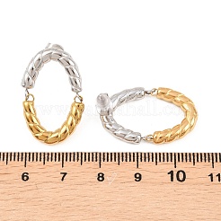 Two Tone 304 Stainless Steel Stud Earrings&nbsp;EJEW-T050-01B-GP