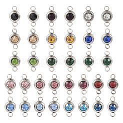 34Pcs 17 Colors 304 Stainless Steel Rhinestone Links Connectors&nbsp;STAS-TA0002-21
