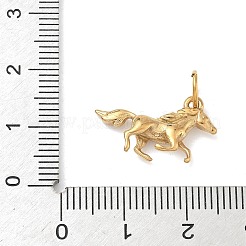 304ステンレスペンダント  馬  丸カン付き  ゴールドカラー  11.5x20x4mm  穴：4mm&nbsp;STAS-D206-04G