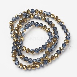 Electroplate Transparent Glass Beads Strands&nbsp;X-EGLA-A034-T8mm-O02