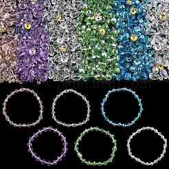 ガラスビーズ  鉄グレードAクリスタルラインストーンスペーサービーズ  ガラスシードビーズ  透明  4~5x4~5x4~5mm  穴：1mm&nbsp;DIY-FS0010-58F