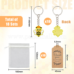 Bees Theme Keychain Favors Set&nbsp;DIY-FH0005-33