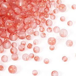 300Pcs Frosted Transparent Glass Beads&nbsp;GLAA-TA0002-78D