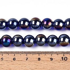 Electroplate Transparent Glass Beads Strands&nbsp;GLAA-T032-T10mm-AB15