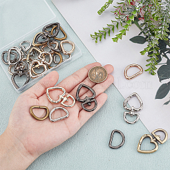 24Pcs 8 Styles Iron D Ring&nbsp;DIY-PH0028-85